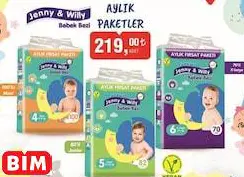 JENNY&WİLLY BEBEK BEZİ AYLIK PAKETLER JENNY&WİLLY BEBEK BEZİ AYLIK PAKETLER